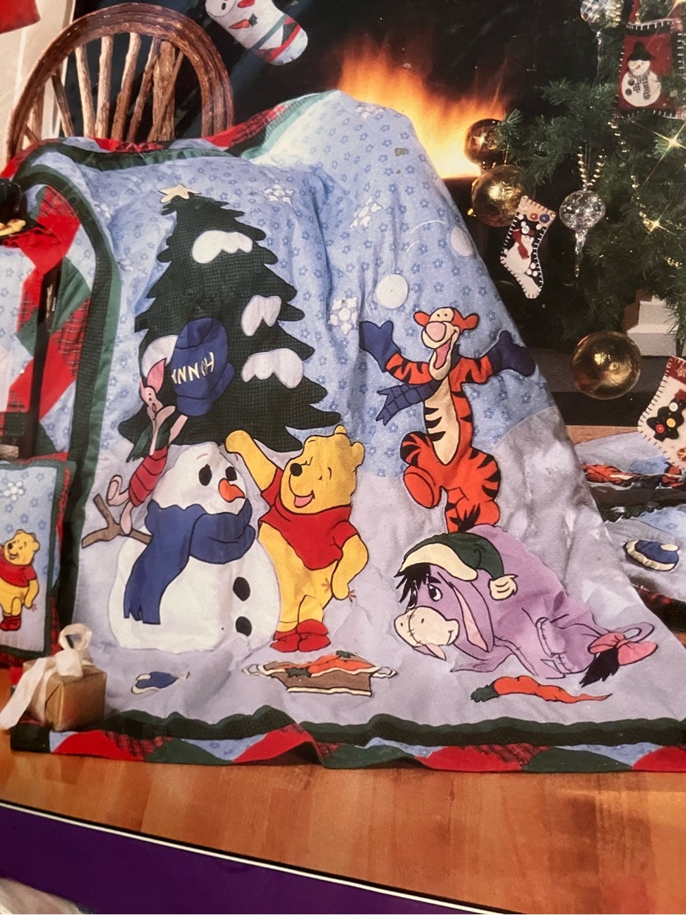NWT Disney Christmas Winnie the Pooh Blanket